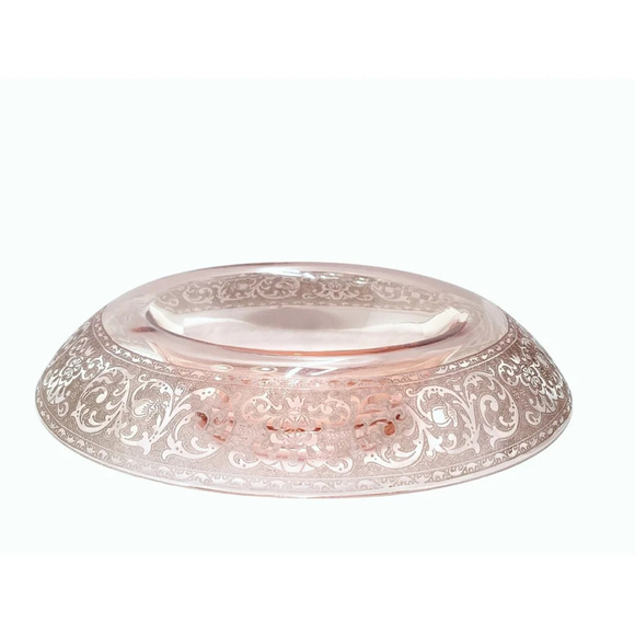 Vintage Pink Depression Glass Console Dish - Picture 2 of 7